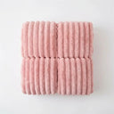 Ultra Soft Ribbed Throw Blanket - Plush Faux Fur variation