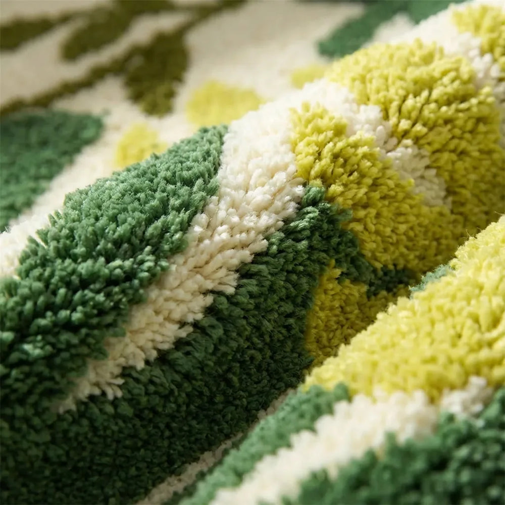 Tropical Leaf Bath Mat - Soft Absorbent Microfiber variation