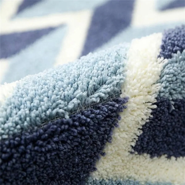 Plush Cotton Bath Mat - Absorbent Non-Slip Design - Quality Close-Up