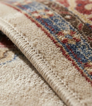 Vintage Persian Area Rug - Non-Slip Medallion Design - Quality Close-Up