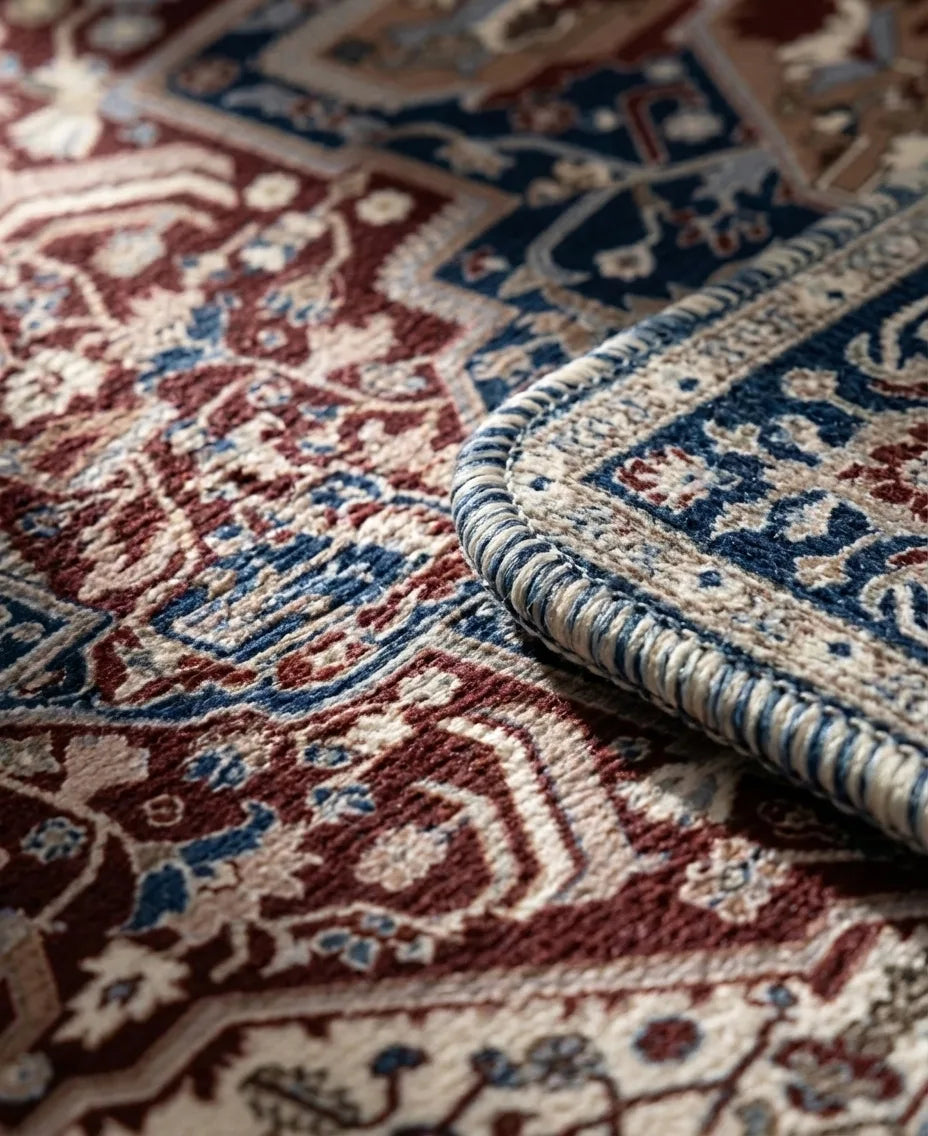 Vintage Persian Area Rug - Traditional Medallion Design variation