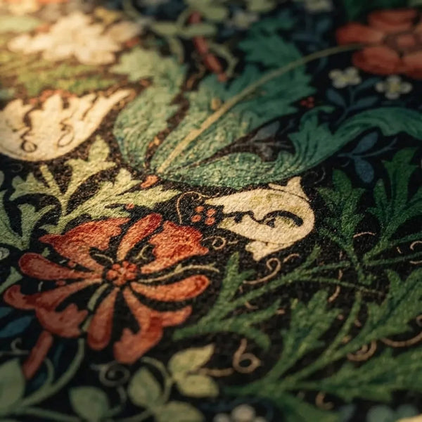 William Morris Doormat - Floral Arts & Crafts Design - Quality Close-Up