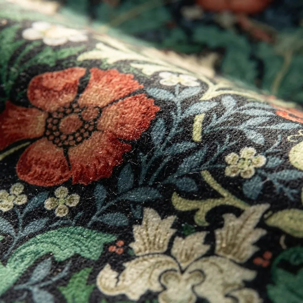 William Morris Doormat - Floral Pattern Non-Slip Mat - Compton