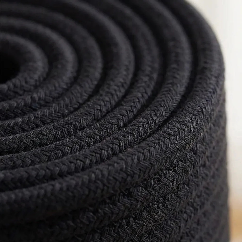 Woven Cotton Rope Storage Basket with Handles variation