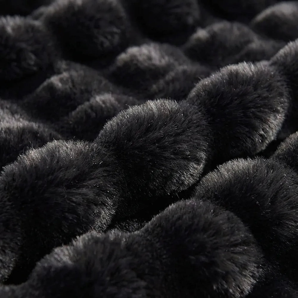 Bubble Plush Throw Blanket - Faux Fur Soft variation