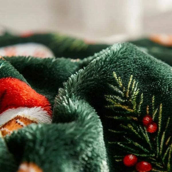 Personalized Gingerbread Christmas Blanket - Soft Fleece - Quality Close-Up