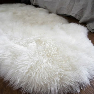 Sheepskin Runner Rug - Plush Double Pelt Design - Quality Close-Up