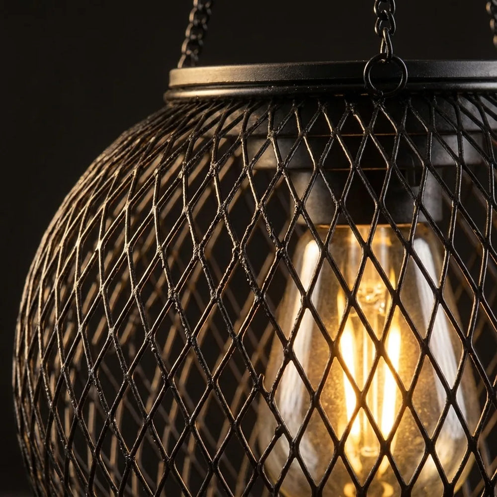 Solar Hanging Lantern - Retro LED Outdoor Light variation