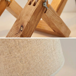 Posable Wooden Robot Table Lamp - Nordic Style - Quality Close-Up