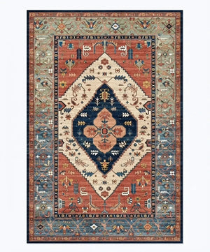 Vintage Persian Area Rug - Non-Slip Medallion Design variation