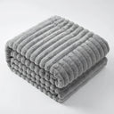 Chunky Ribbed Faux Fur Blanket - Ultra Plush variation