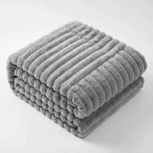 Chunky Ribbed Faux Fur Blanket - Ultra Plush variation