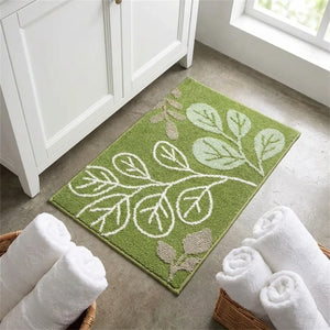 Botanical Bath Mat - Soft Absorbent Microfiber - Size & Scale