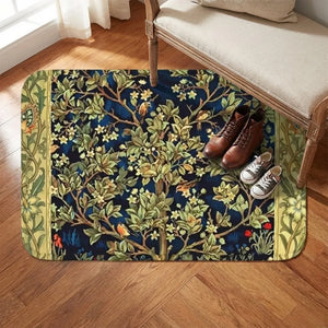 William Morris Doormat - Botanical Floral Print - Size & Scale