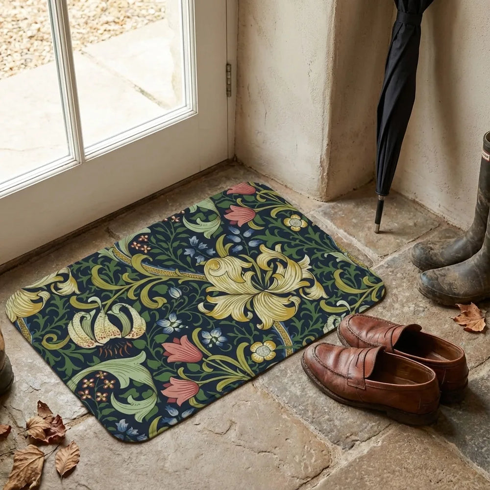 William Morris Doormat - Floral Non-Slip Entrance Mat variation