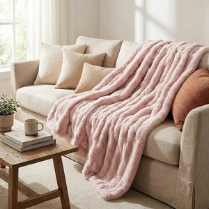 Luxury Faux Fur Throw Blanket - Ultra Soft Plush - Size & Scale