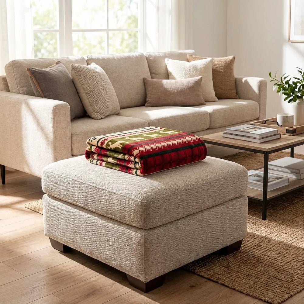 Fair Isle Christmas Throw - Soft Fleece Blanket variation