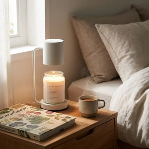 Candle Warmer Lamp - Minimalist Metal Design - Size & Scale