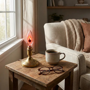 Flickering Flame Bulb - Vintage Candle Effect Glass - Size & Scale