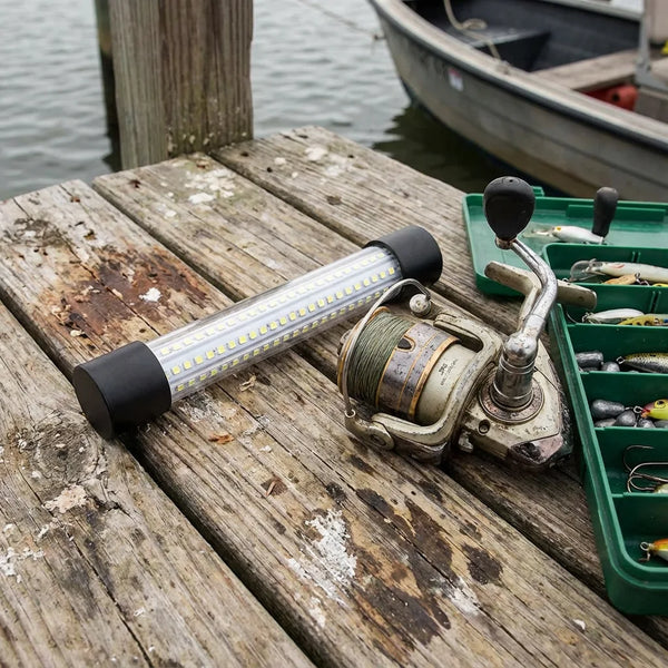 Underwater Fishing Light - 12V Submersible Green LED - Size & Scale