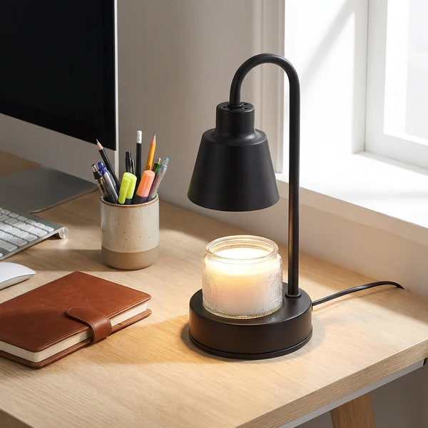 Candle Warmer Lamp - Modern Minimalist Metal - Size & Scale