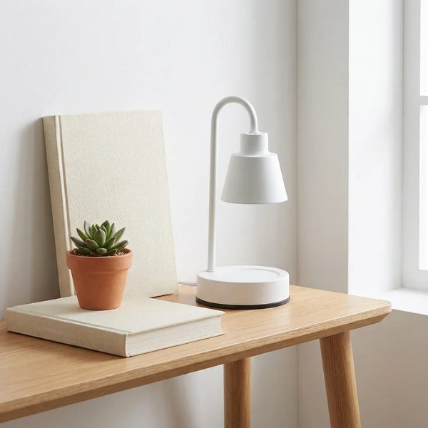 Candle Warmer Lamp - Minimalist Metal Design - Size & Scale