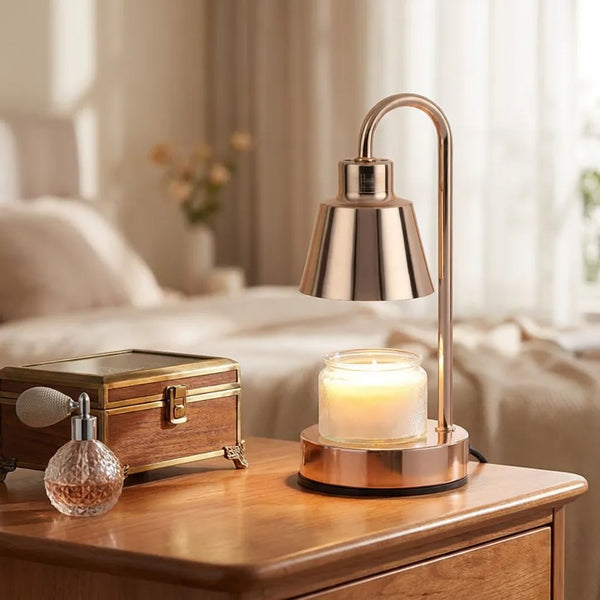 Candle Warmer Lamp - Modern Minimalist Metal Design - Size & Scale