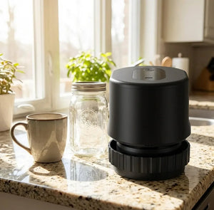 Electric Mason Jar Vacuum Sealer - Cordless Kit - Size & Scale