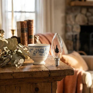 Flickering Flame Bulbs - Candle Effect Glass (4-Pack) - Size & Scale