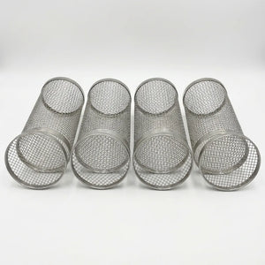 Rolling BBQ Grill Baskets - 4-Pack Stainless Steel variation
