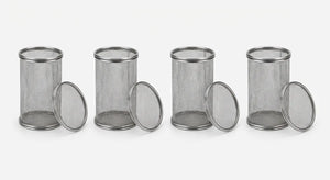 Rolling BBQ Grill Baskets - 4-Pack Stainless Steel variation