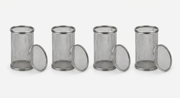 Rolling BBQ Grill Baskets - 4-Pack Stainless Steel variation