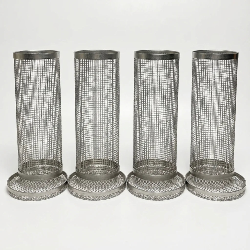 Rolling BBQ Grill Baskets - 4-Pack Stainless Steel variation