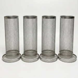 Rolling BBQ Grill Baskets - 4-Pack Stainless Steel variation