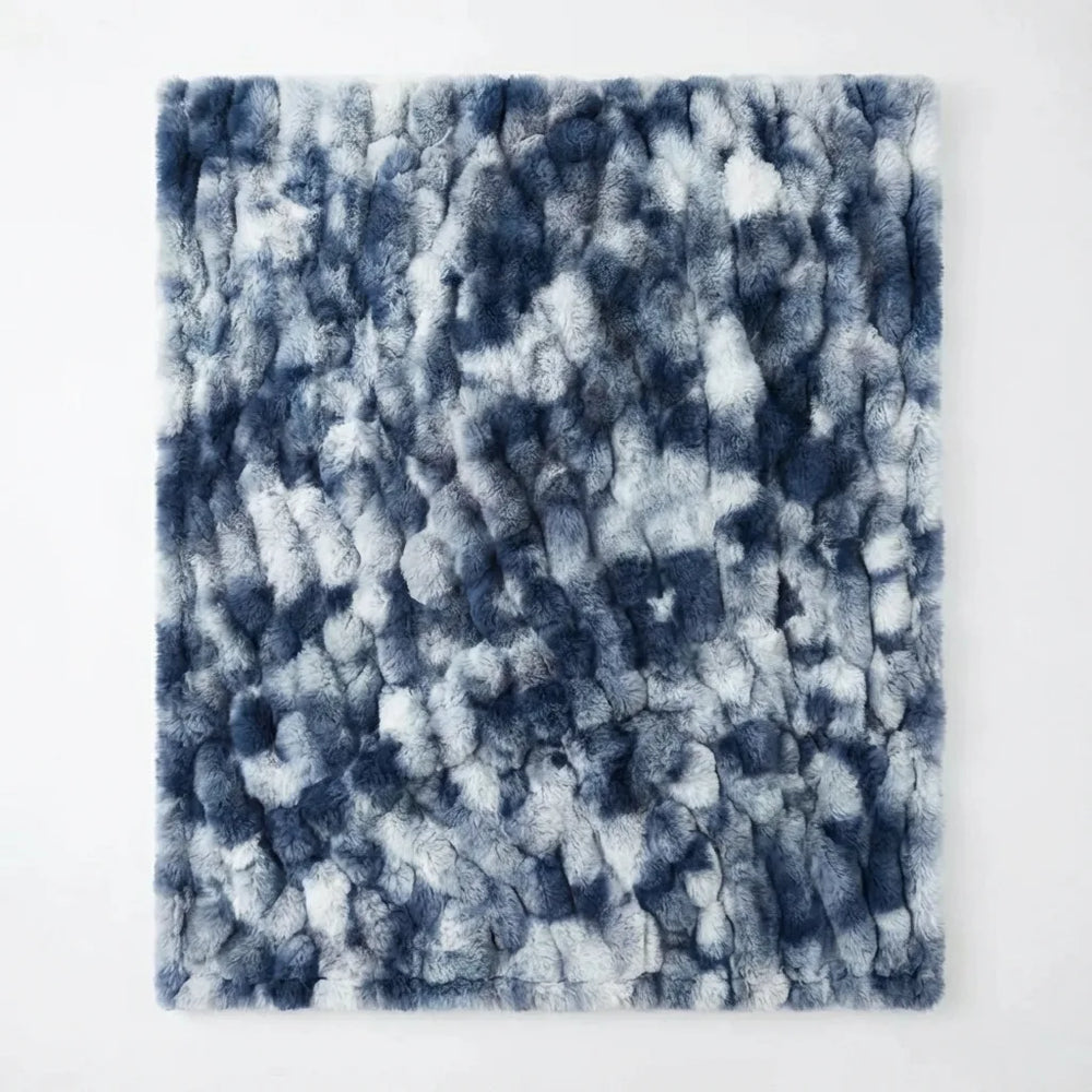 Faux Fur Throw Blanket - Ultra Soft Bubble Plush variation