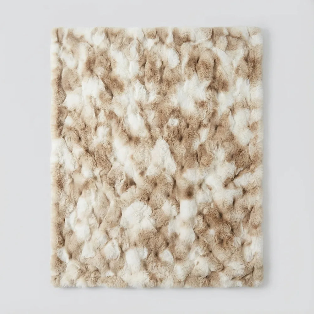 Plush Faux Fur Throw Blanket - Bubble Texture variation