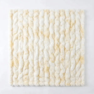 Plush Faux Fur Throw Blanket - Bubble Texture variation