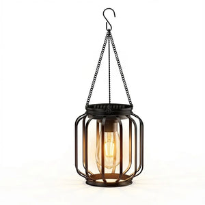 Solar Hanging Lantern - Vintage LED Outdoor Light variation