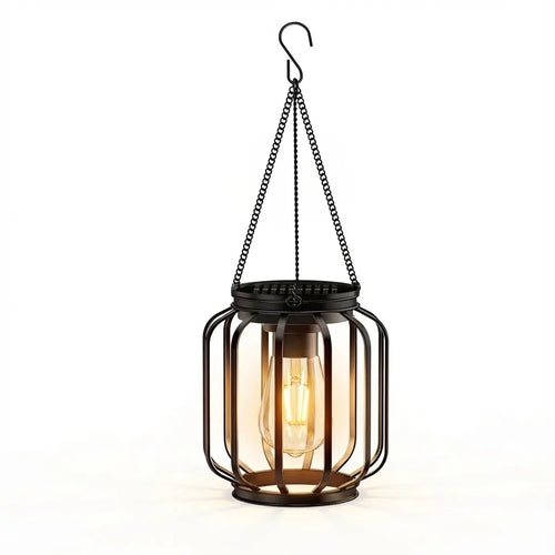 Solar Hanging Lantern - Vintage LED Outdoor Light variation