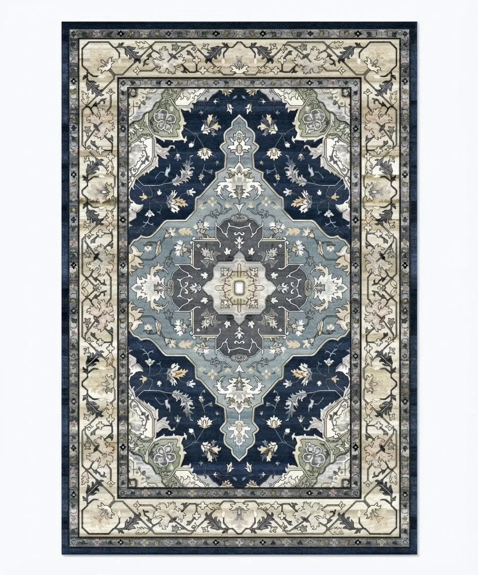 Vintage Persian Area Rug - Non-Slip Medallion variation