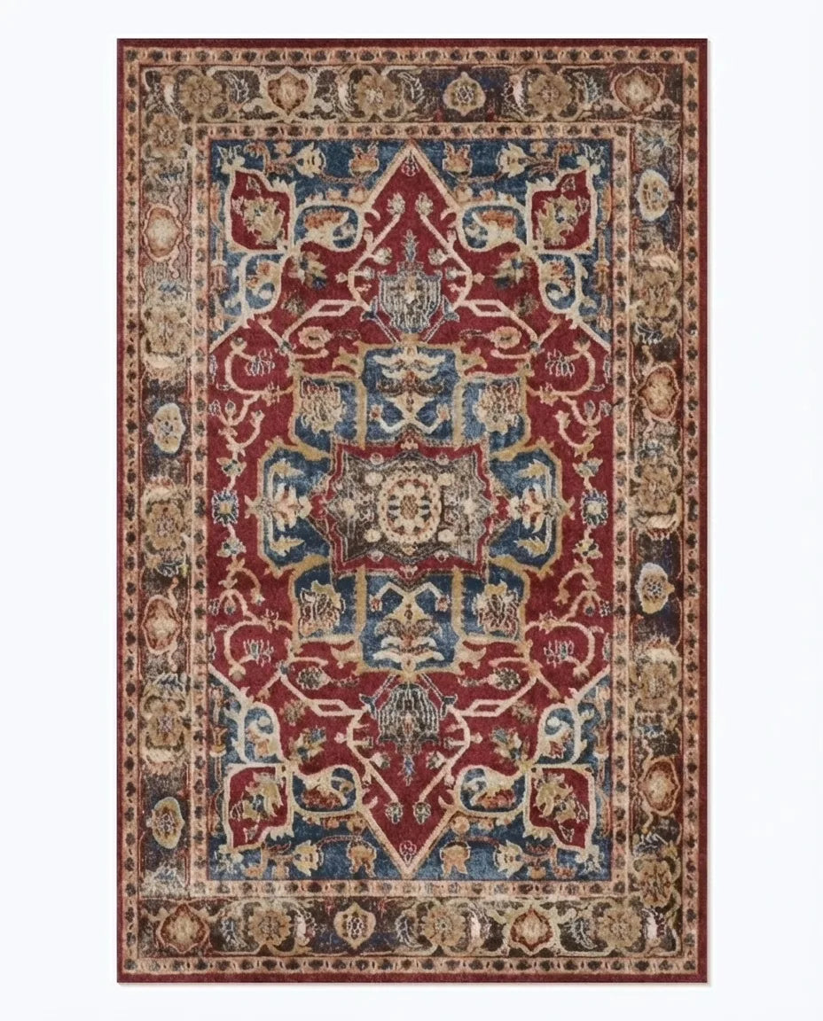 Vintage Persian Area Rug - Non-Slip Medallion Design variation