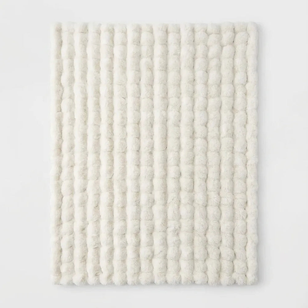 Ultra-Plush Bubble Faux Fur Throw Blanket variation